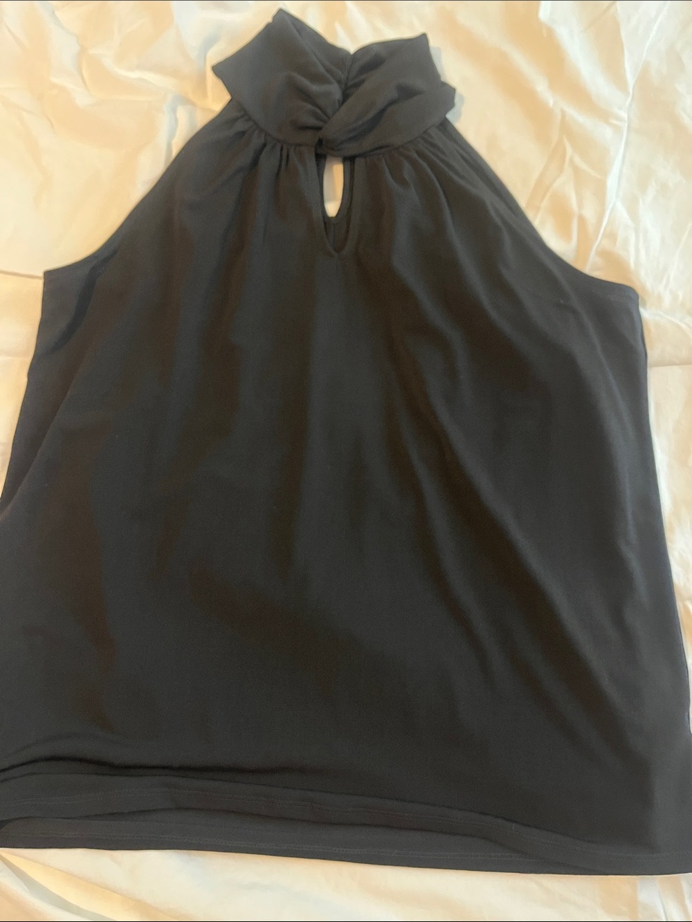 Adrianna Papell Black Twist Halter Camisole